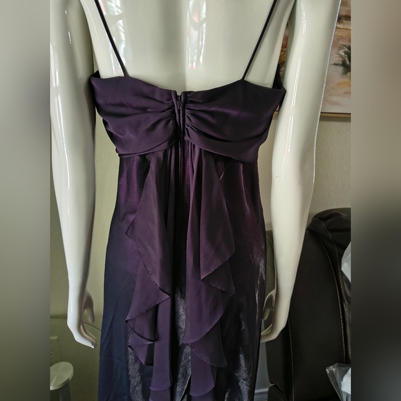 Betsy & Adam 90s dark purple maxi dress, often featured in vintage formal - Picture 4 of 13